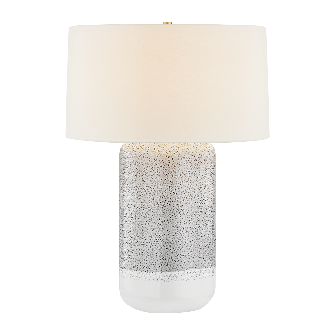 Hudson Valley Lighting Washingtonville 15 watt Aged Brass/Ceramic Blue Shore Table Lamp Portable Light