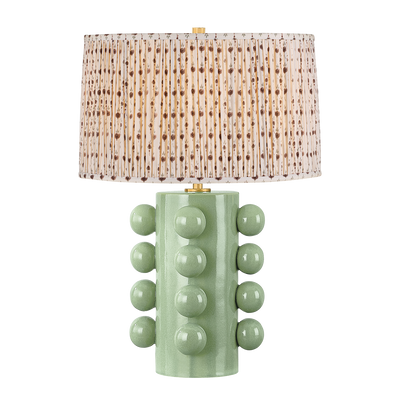 Hudson Valley Lighting Roselle Table Lamp With Primrose Red Shade