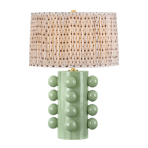 Hudson Valley Lighting Roselle Table Lamp With Primrose Red Shade