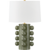 Hudson Valley Lighting Roselle 17.25 inch 15 watt Aged Brass/Ceramic Moss Crackle Table Lamp Portable Light