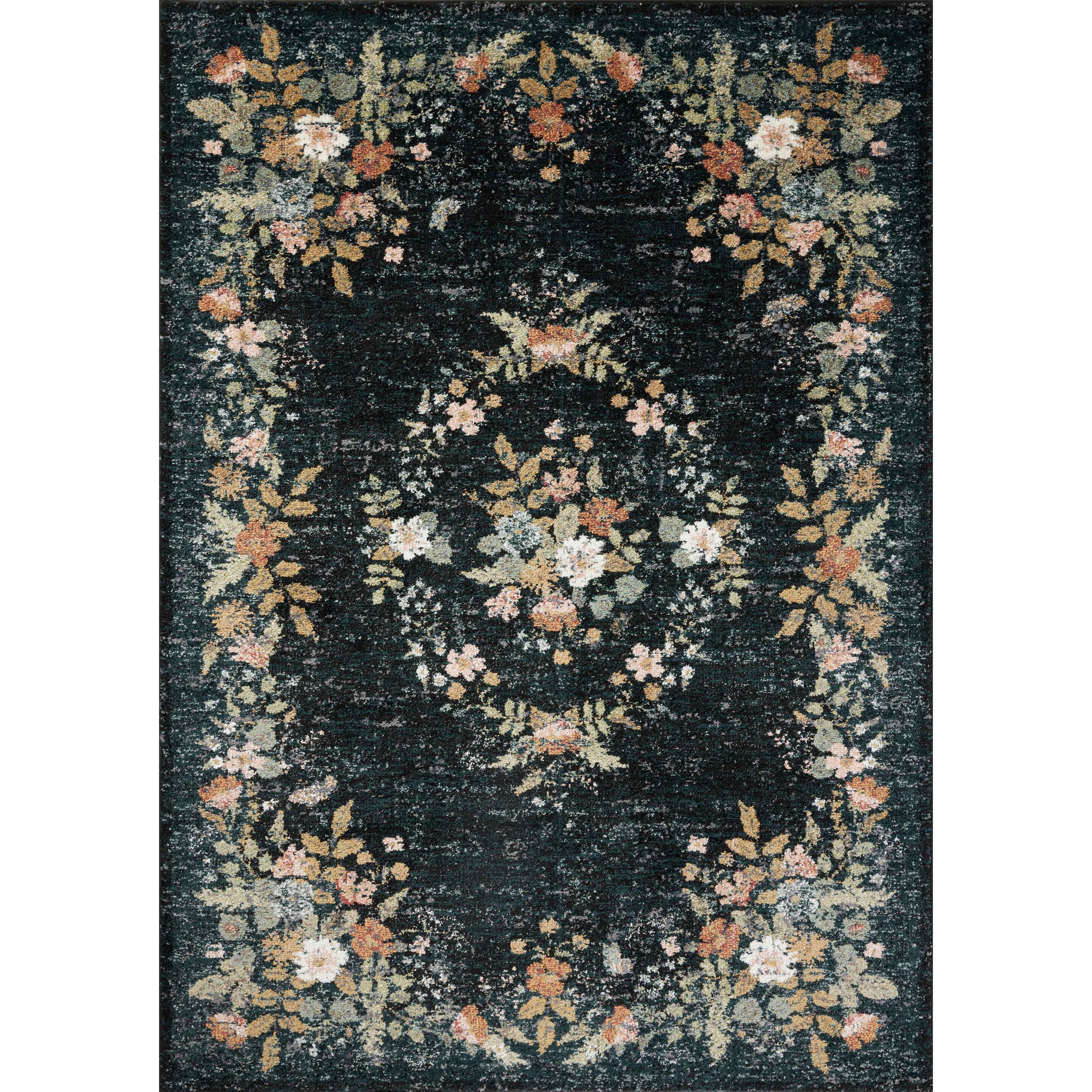Rifle Paper Laurel LAU-01 Rug Navy
