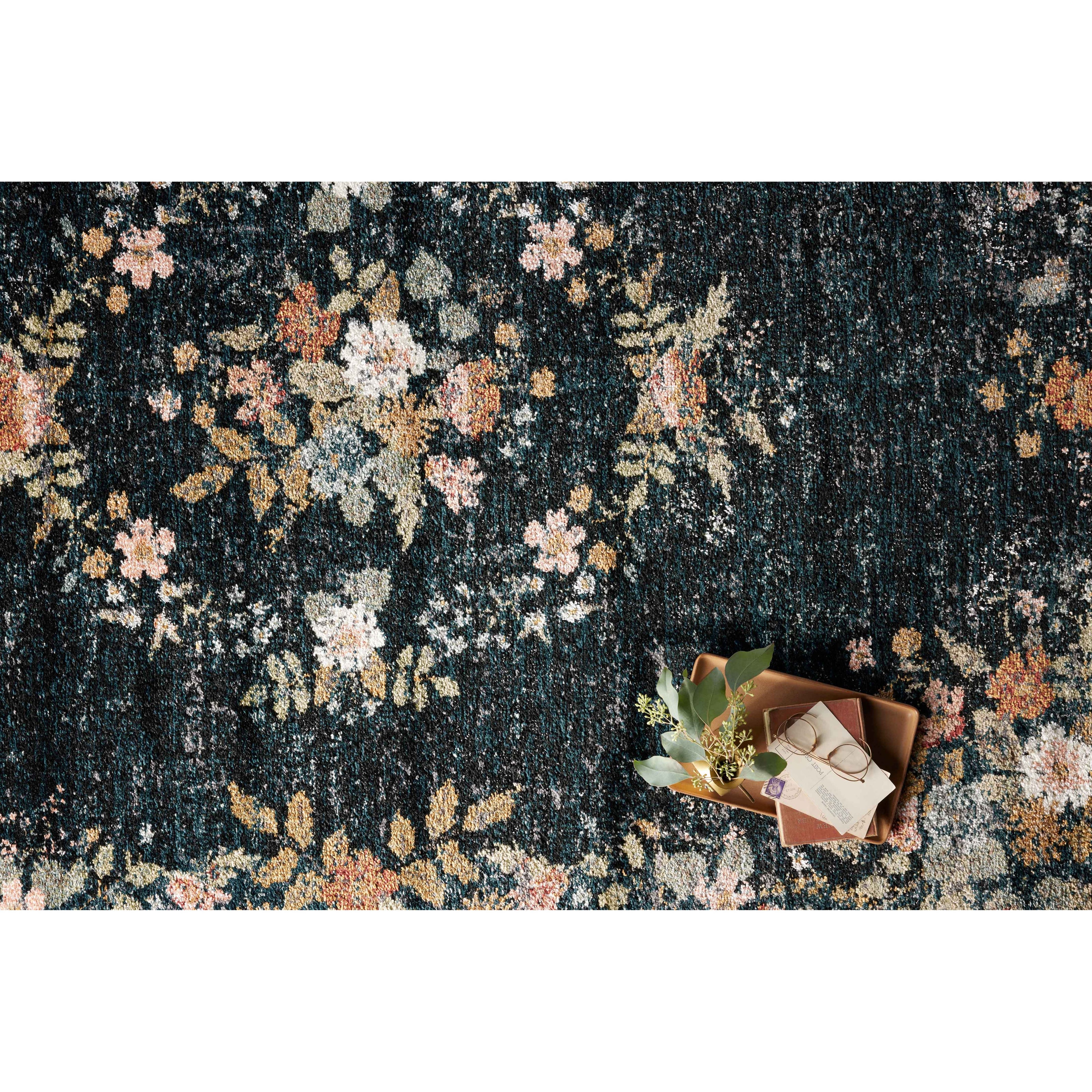 Rifle Paper Laurel LAU-01 Rug Navy