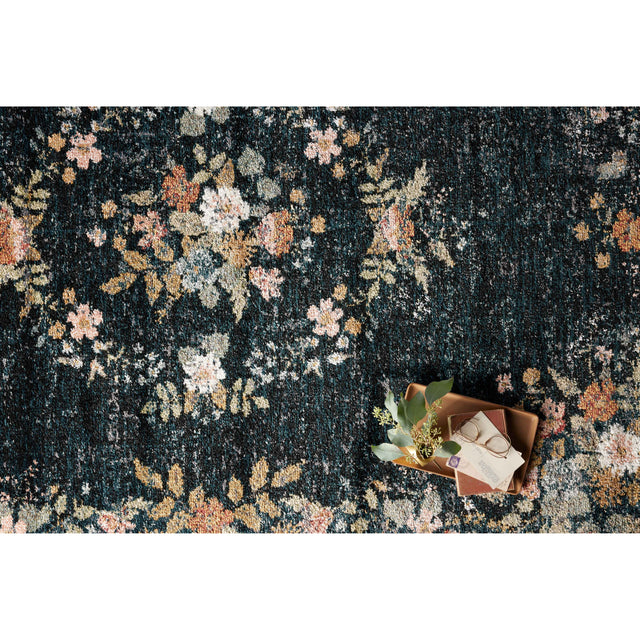 Rifle Paper Laurel LAU-01 Rug Navy