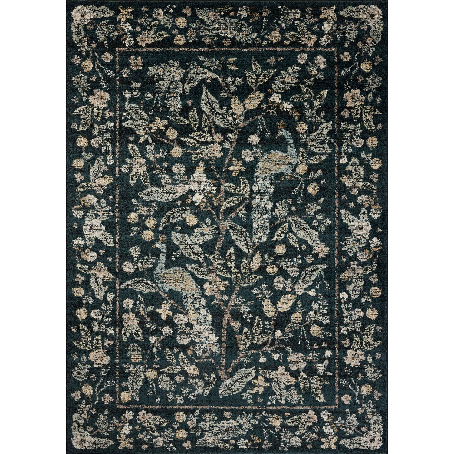 Rifle Paper Laurel LAU-05 Rug Navy