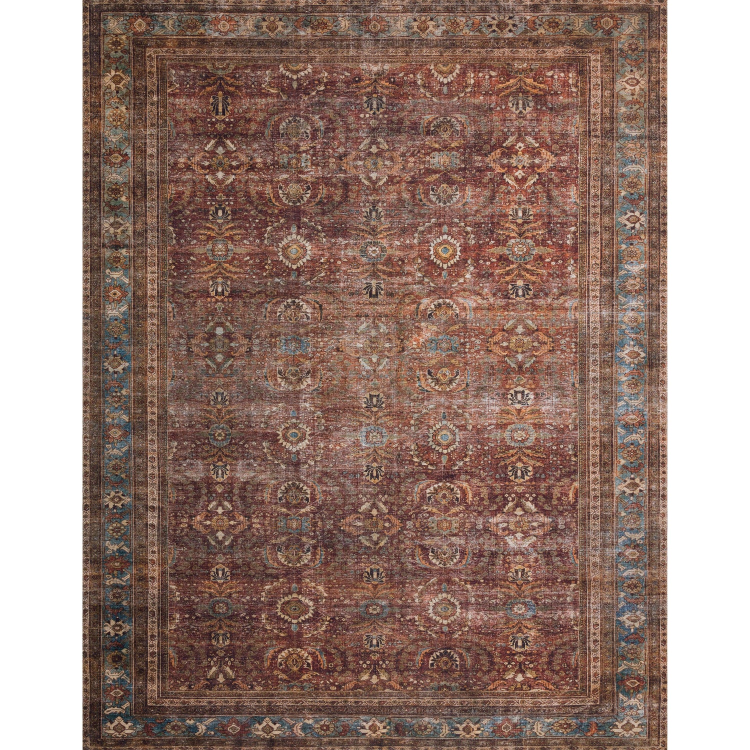 Loloi II Layla LAY-01 Brick / Blue Rug