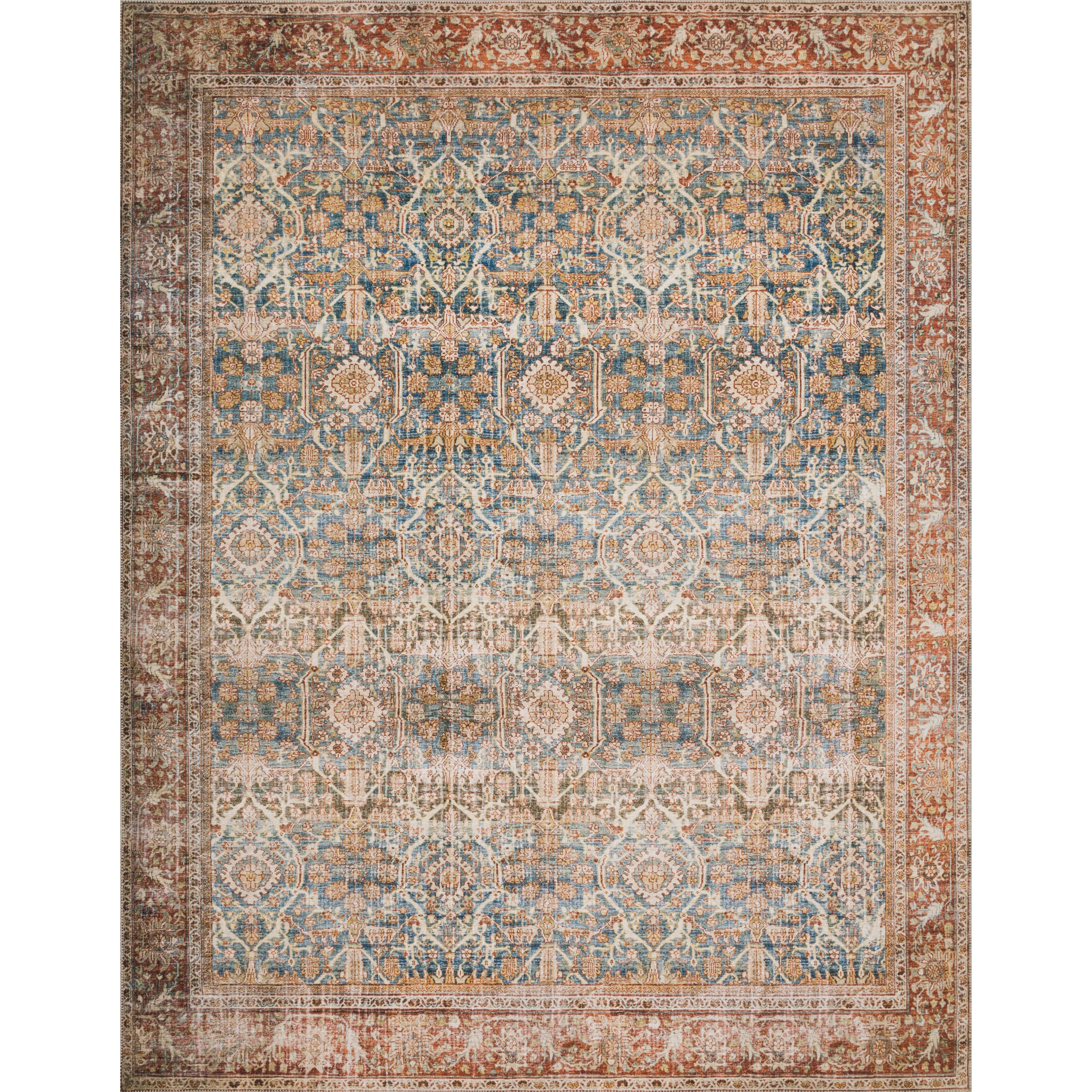 Loloi II Layla LAY-04 Ocean / Rust Rug