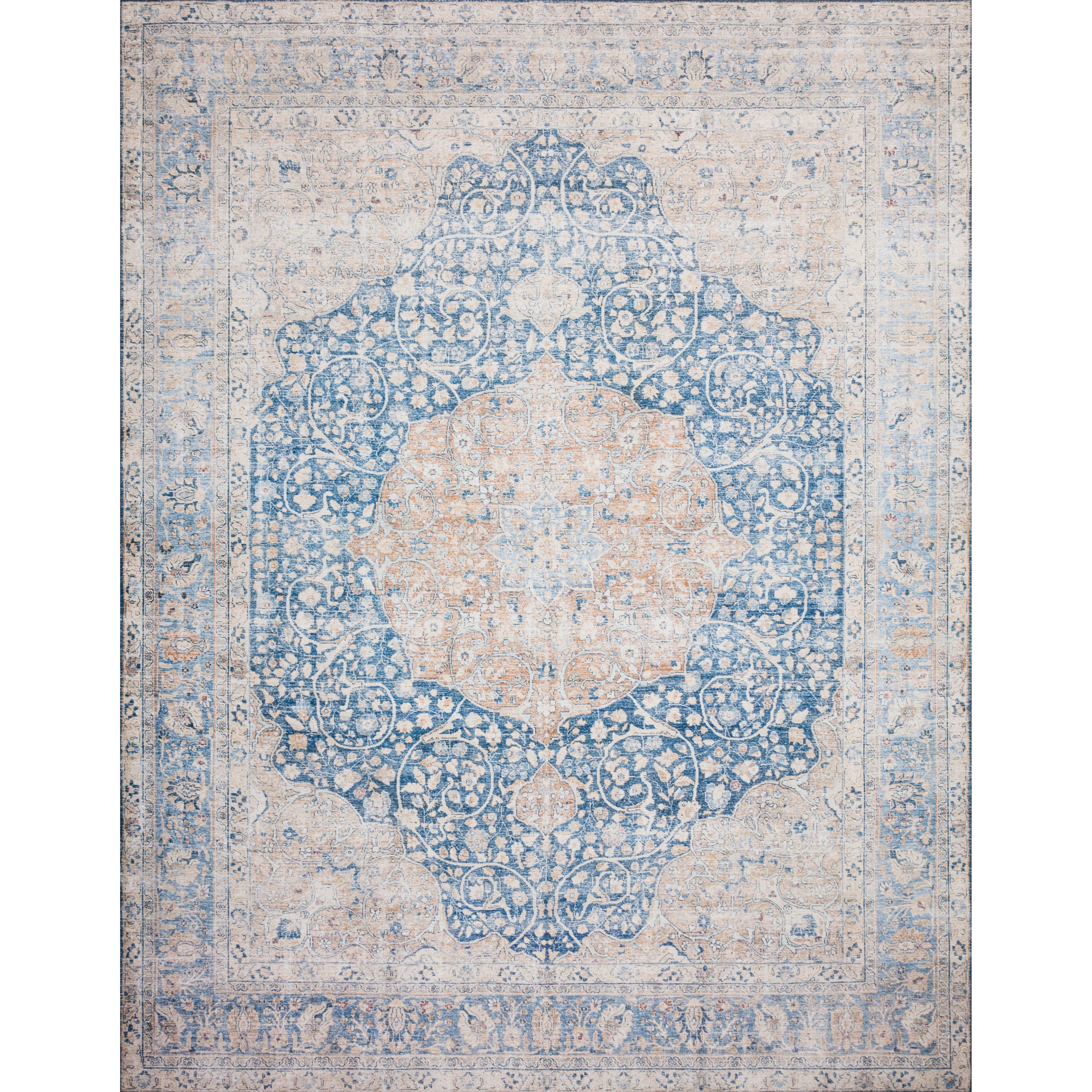 Loloi II Layla LAY-07 Blue / Tangerine Rug