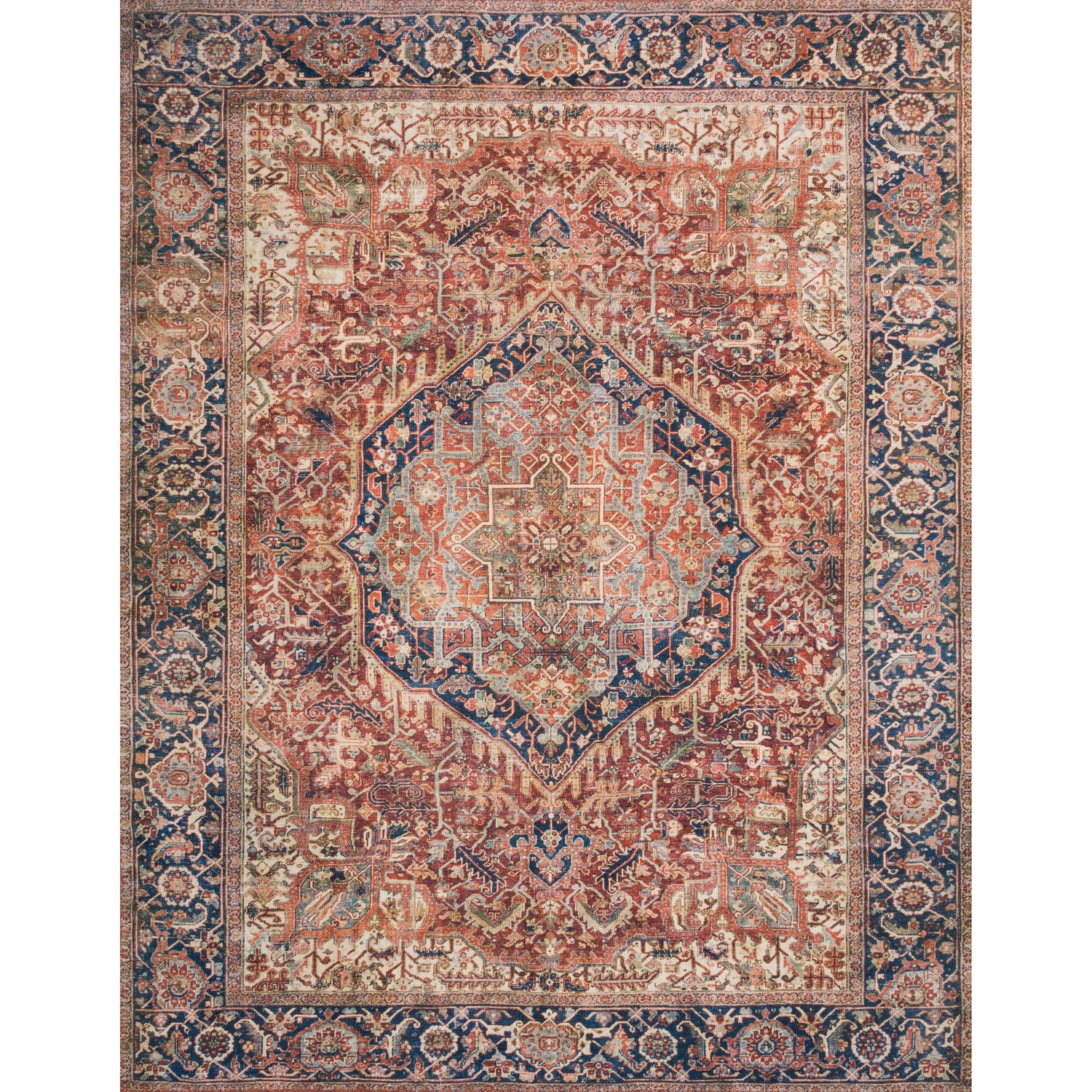 Loloi II Layla LAY-08 Red / Navy Rug