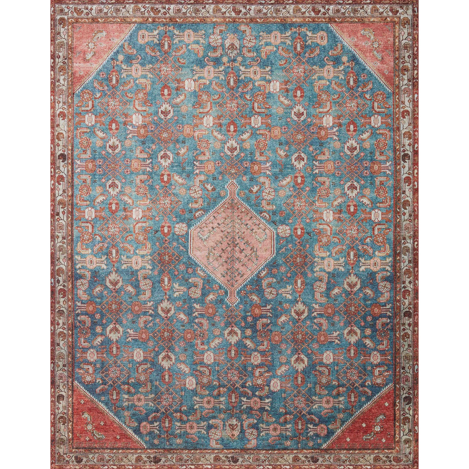 Loloi II Layla LAY-10 Marine / Clay Rug