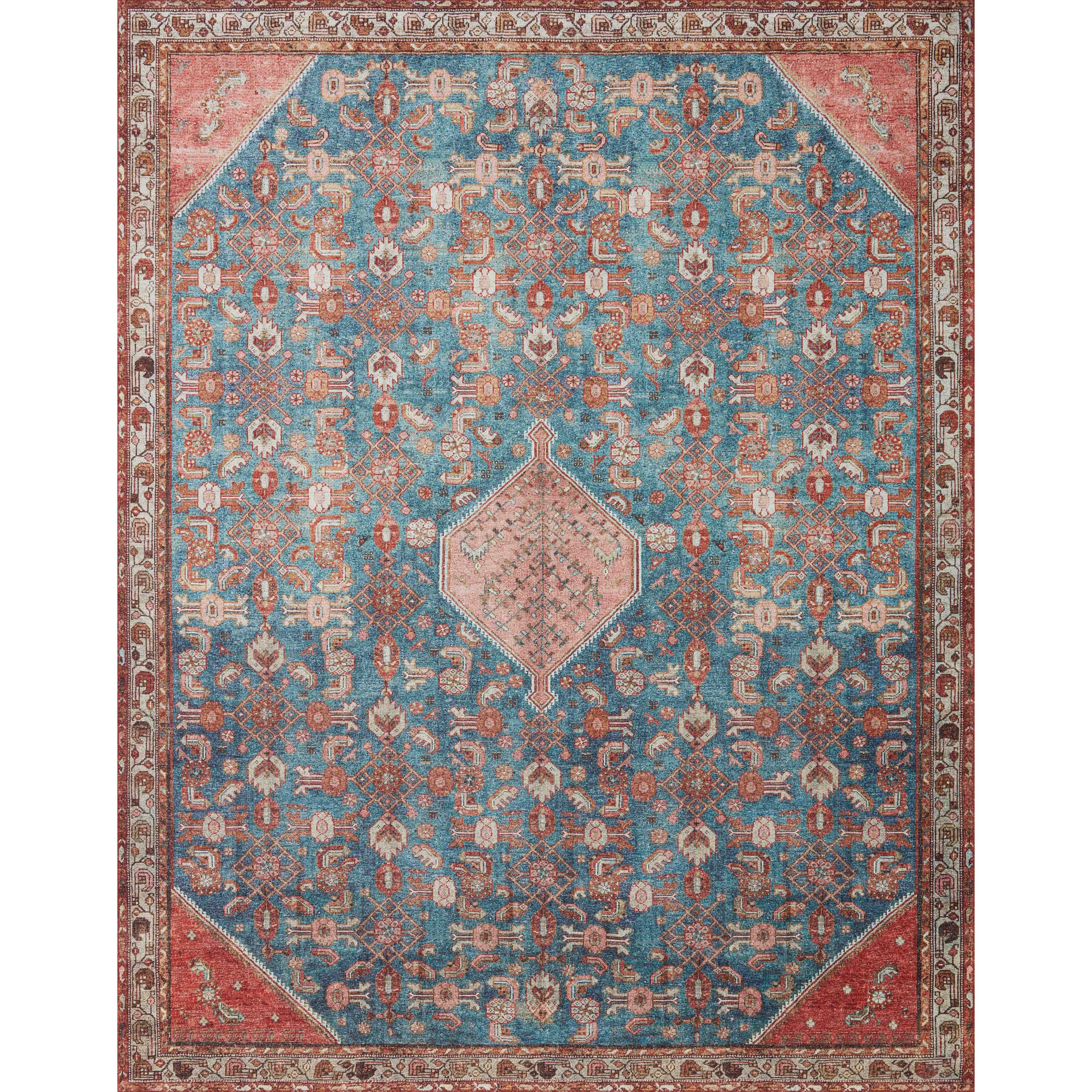 Loloi II Layla LAY-10 Marine / Clay Rug