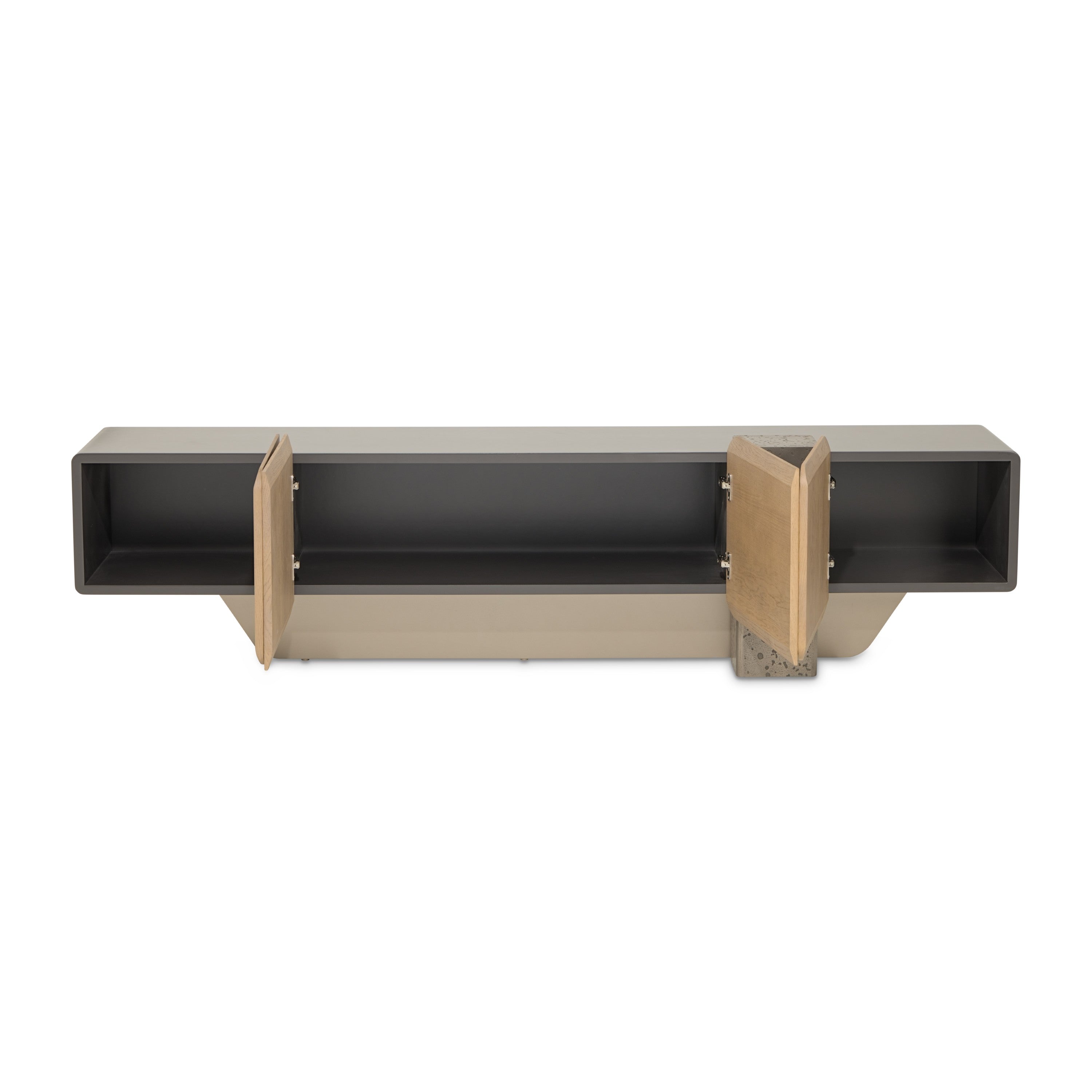 Michael Amini Bristol Point Media Cabinet - Saddle Brown
