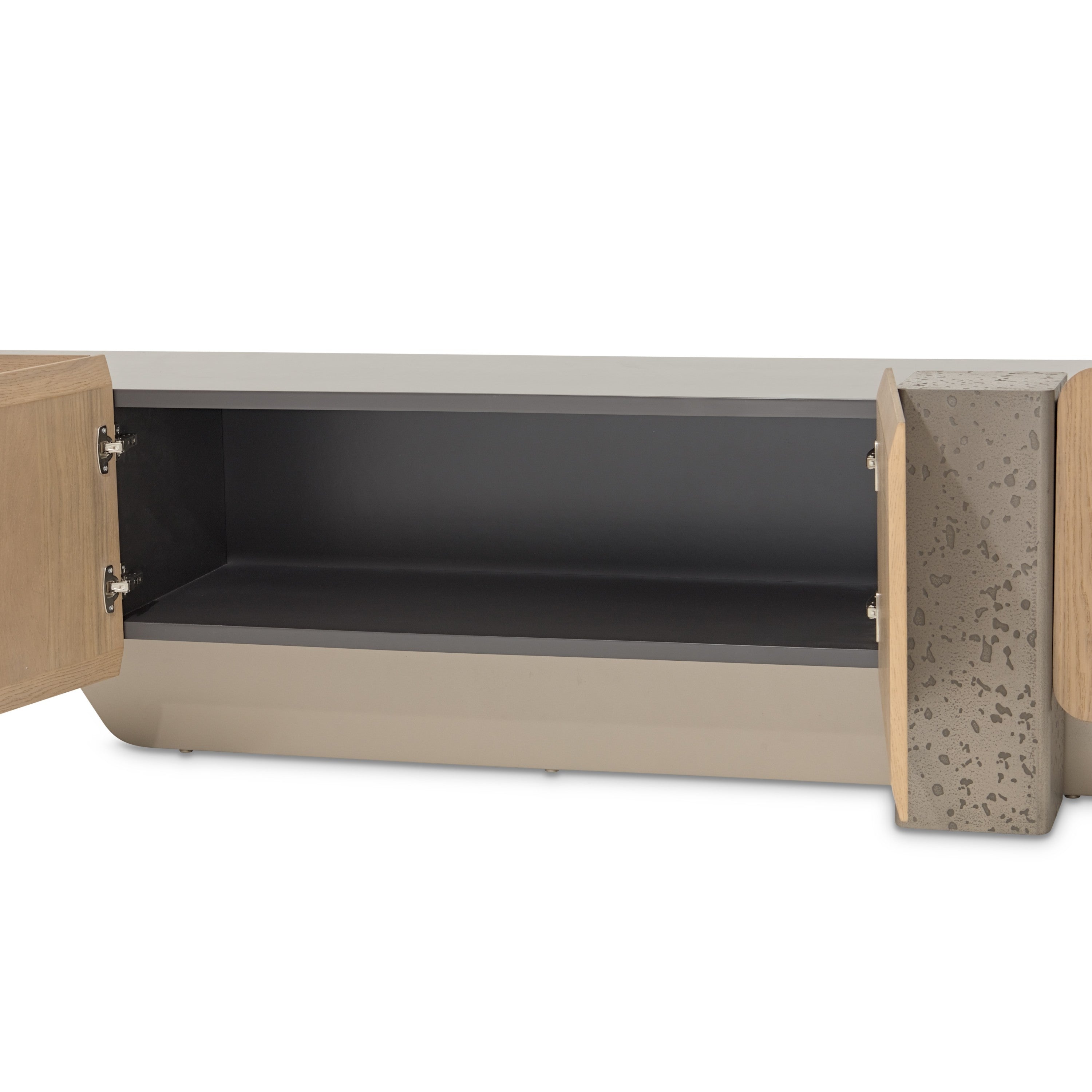 Michael Amini Bristol Point Media Cabinet - Saddle Brown