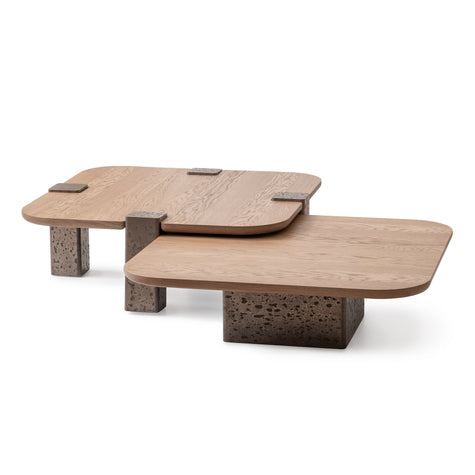 Michael Amini Bristol Point Short Cocktail Table - Saddle Brown
