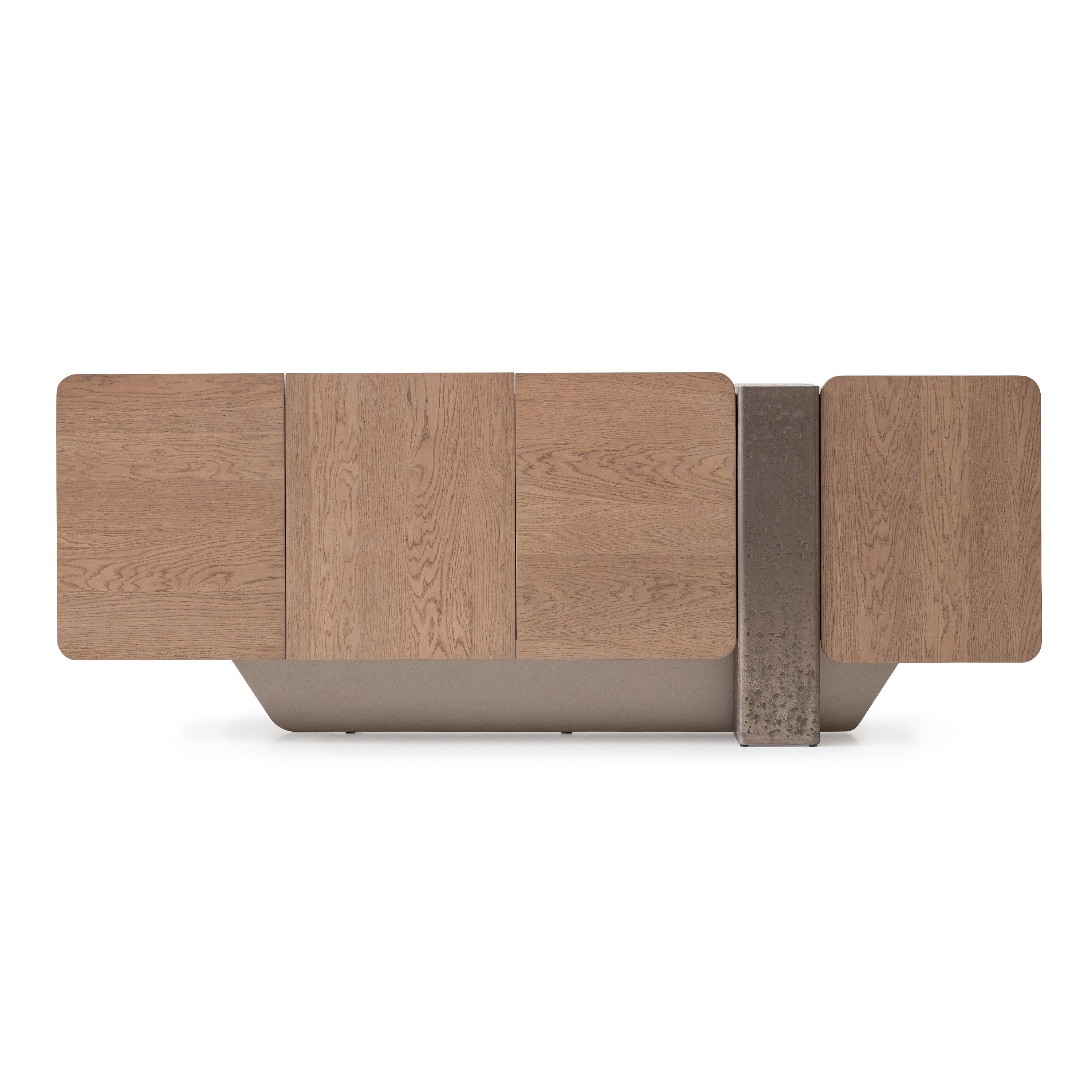Michael Amini Bristol Point Console Table - Saddle Brown