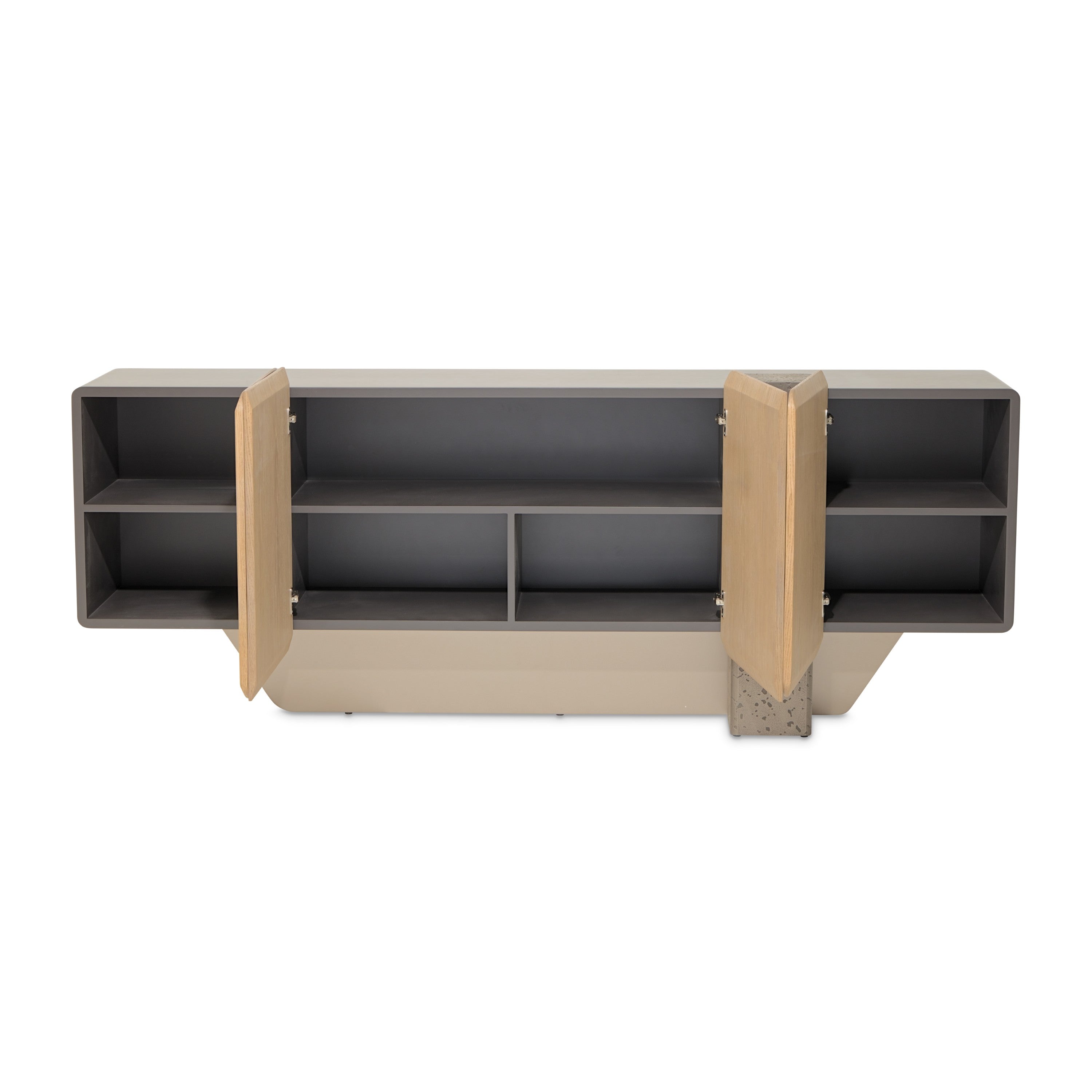 Michael Amini Bristol Point Console Table - Saddle Brown