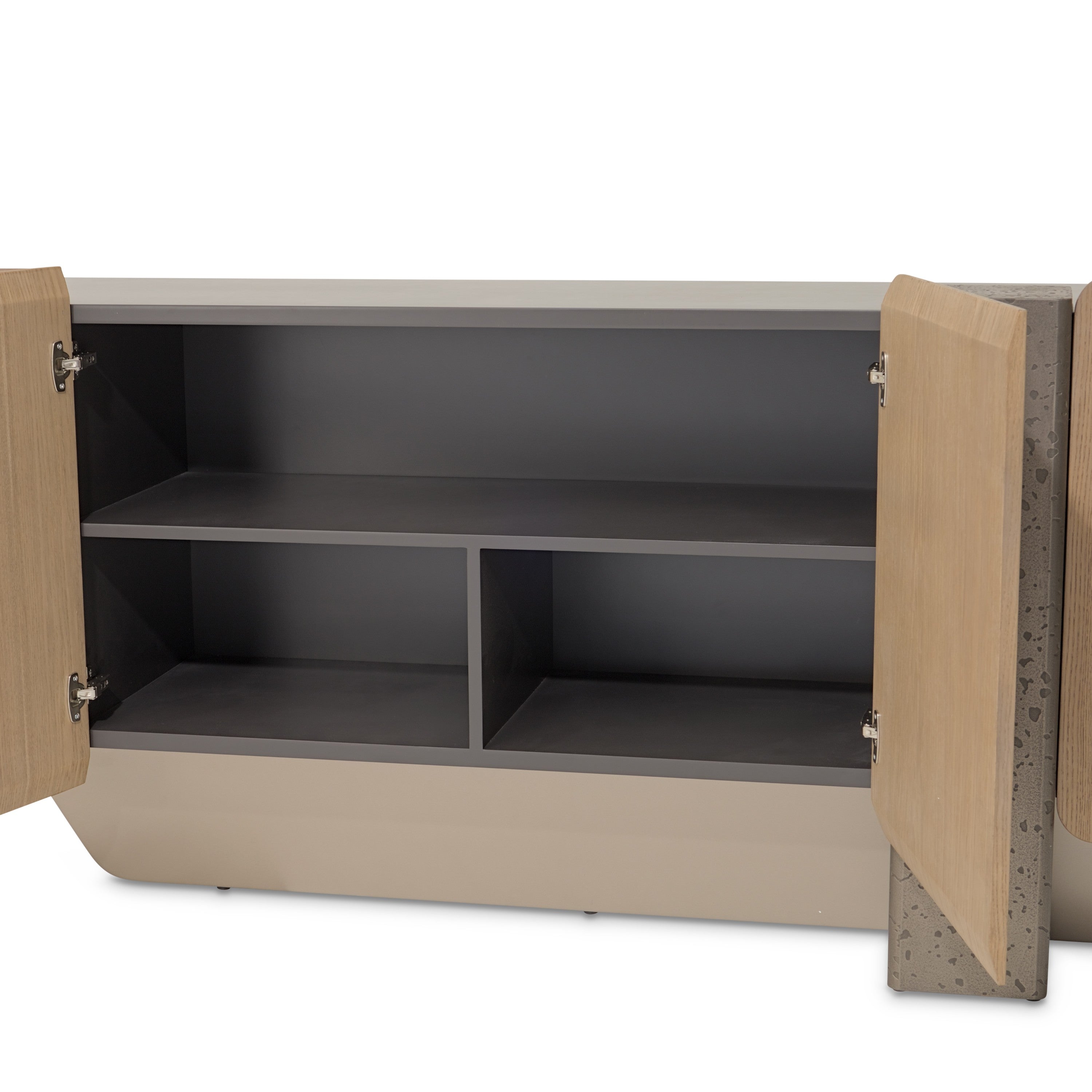 Michael Amini Bristol Point Console Table - Saddle Brown