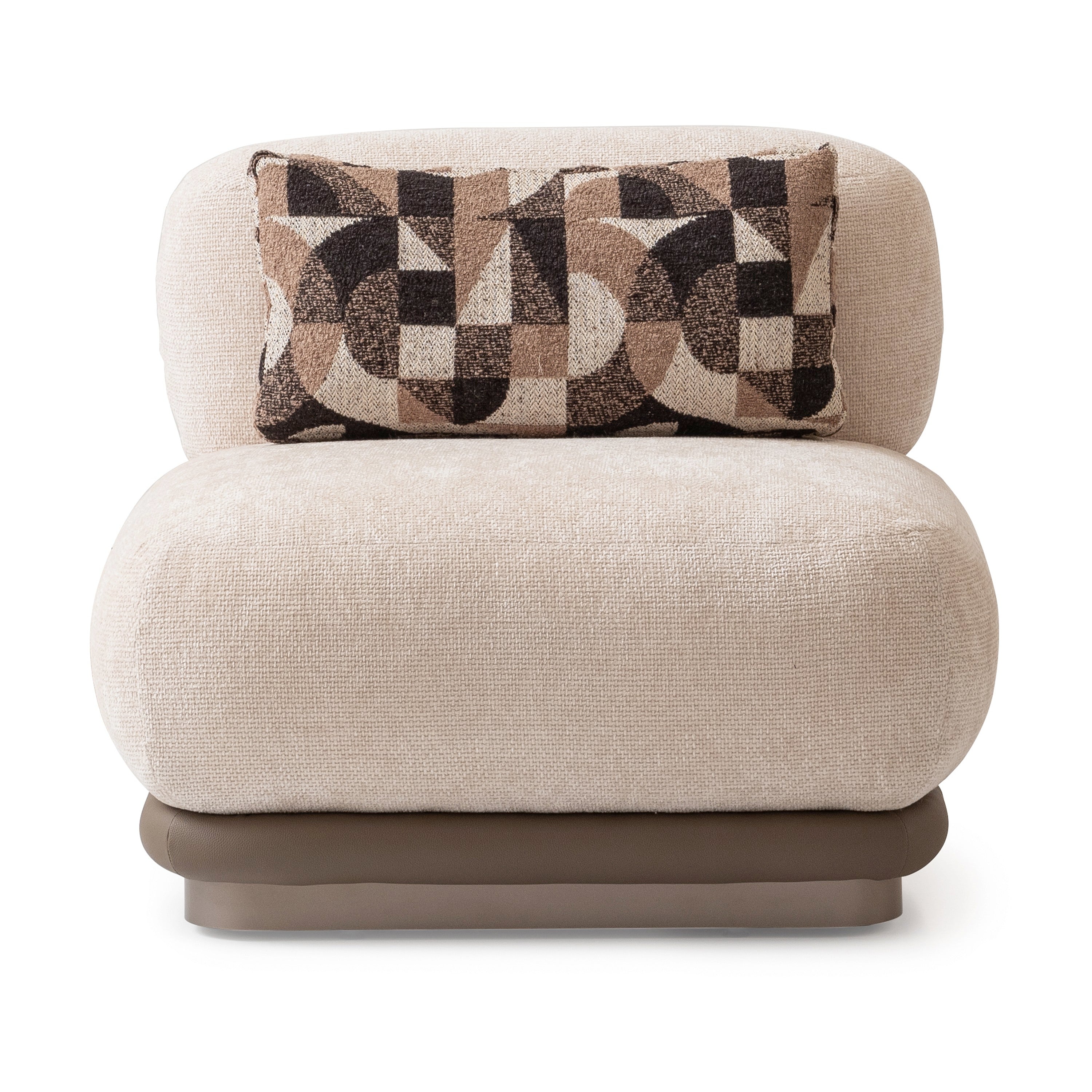 Michael Amini Bristol Point Modular - Fawn/Saddle Brown