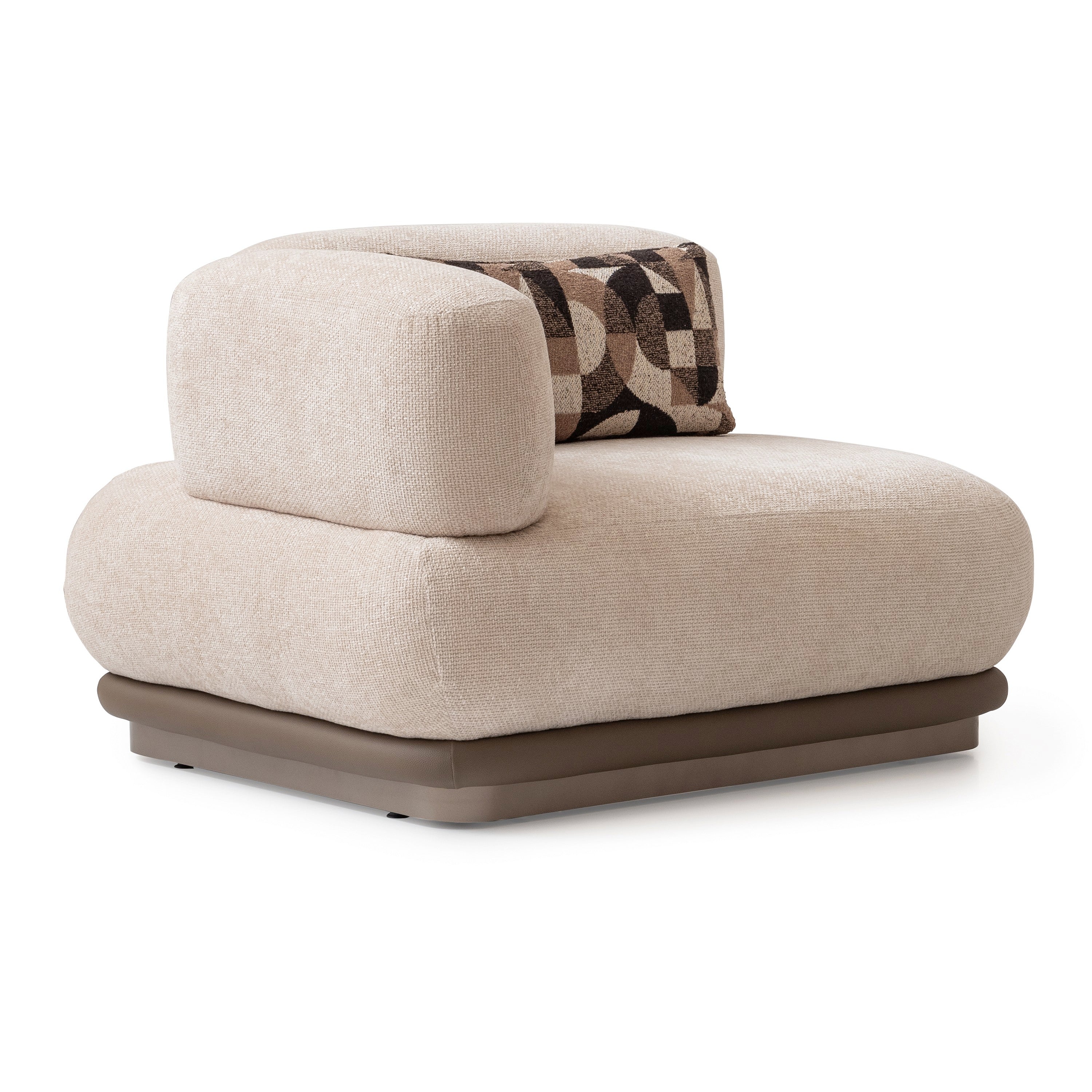Michael Amini Bristol Point Modular - Fawn/Saddle Brown