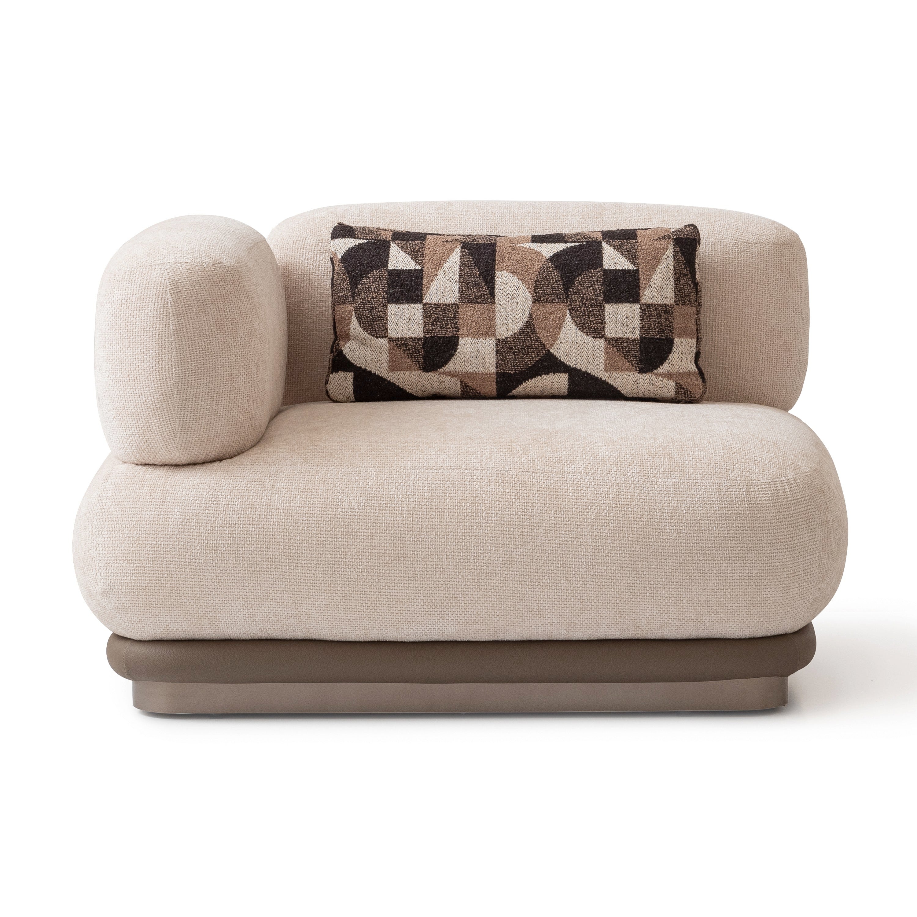 Michael Amini Bristol Point Modular - Fawn/Saddle Brown