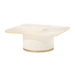 Michael Amini Gineverra Rectangular Cocktail Table - Ivory/Gold
