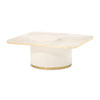 Michael Amini Gineverra Rectangular Cocktail Table - Ivory/Gold