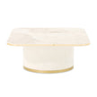 Michael Amini Gineverra Rectangular Cocktail Table - Ivory/Gold