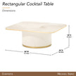 Michael Amini Gineverra Rectangular Cocktail Table - Ivory/Gold