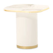 Michael Amini Gineverra End Table - Ivory Gold