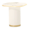 Michael Amini Gineverra End Table - Ivory Gold
