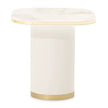 Michael Amini Gineverra End Table - Ivory Gold
