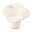 Michael Amini Gineverra End Table - Ivory Gold