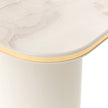 Michael Amini Gineverra End Table - Ivory Gold