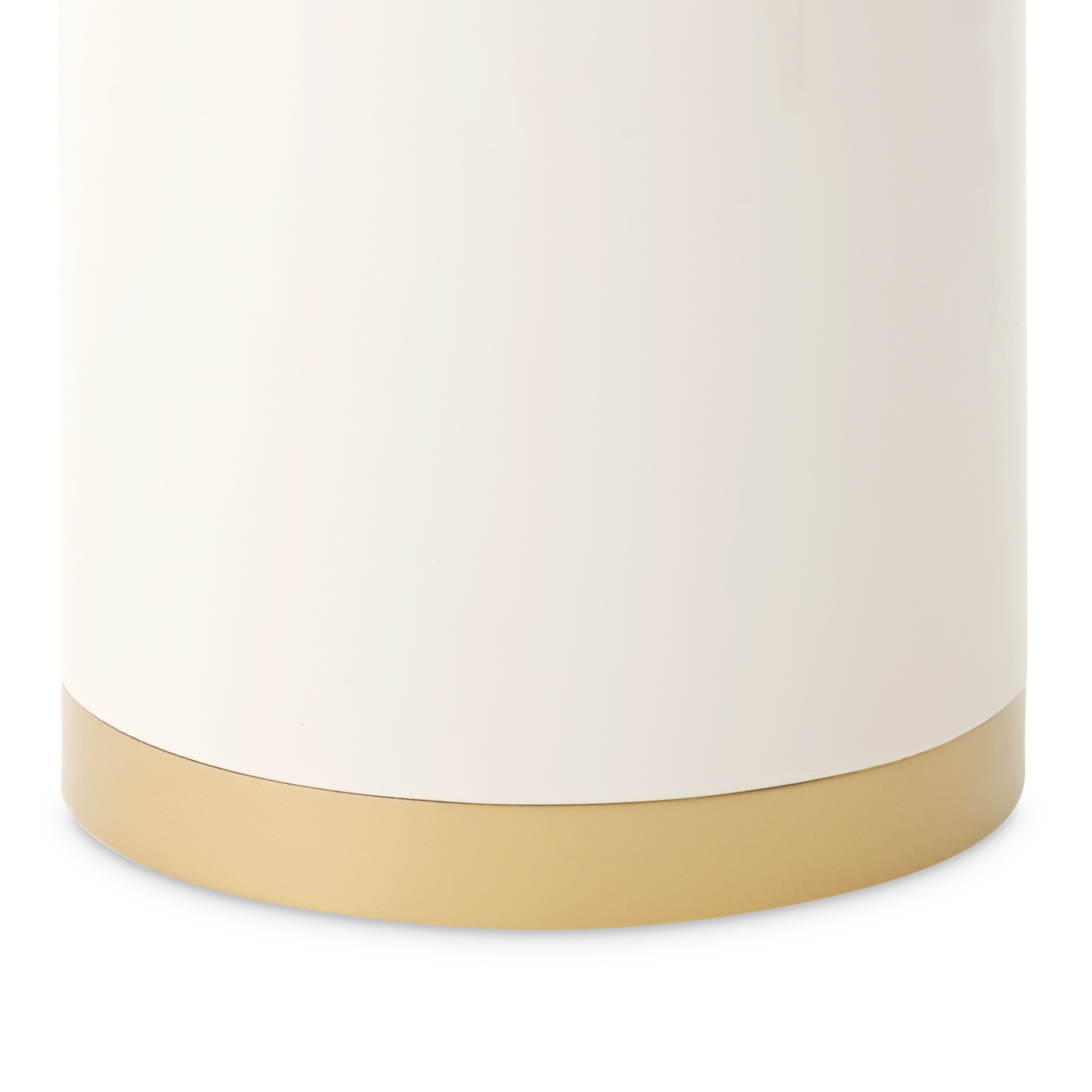 Michael Amini Gineverra End Table - Ivory Gold