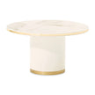 Michael Amini Gineverra Round Cocktail Table - Ivory Gold
