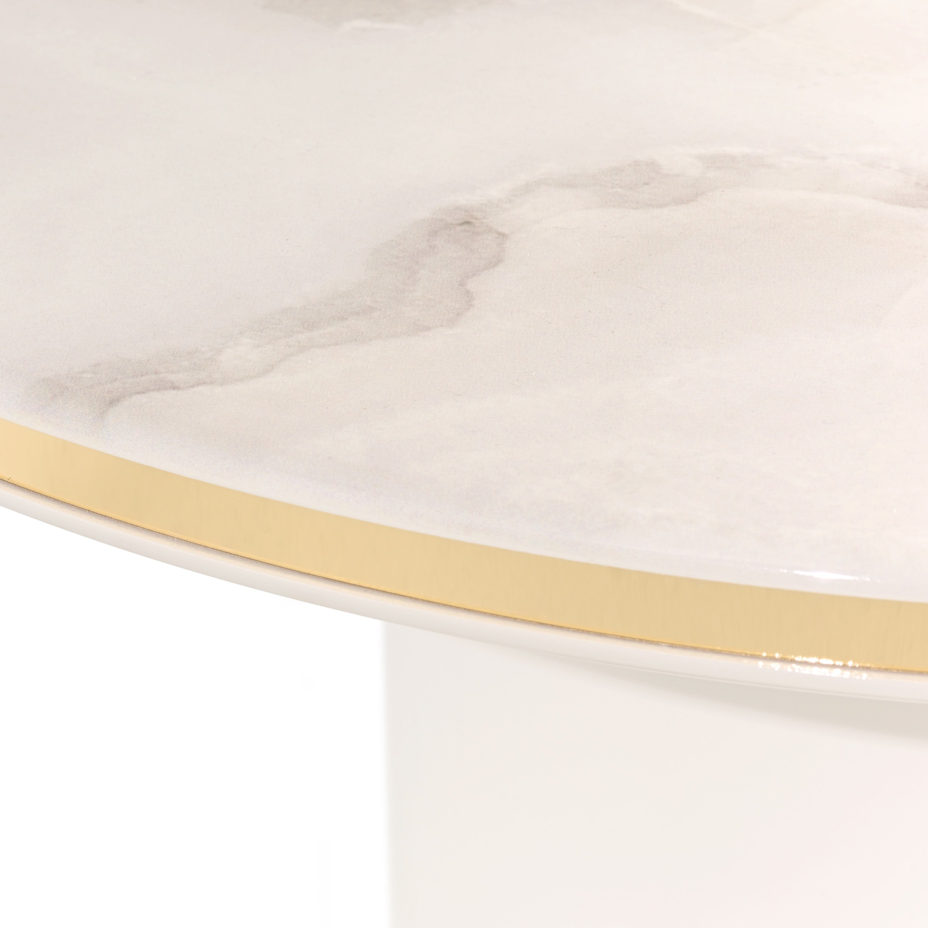 Michael Amini Gineverra Round Cocktail Table - Ivory Gold
