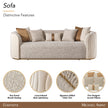 Michael Amini Gineverra Sofa - Biscotti/Ivory Gold