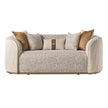 Michael Amini Gineverra Loveseat - Biscotti/Ivory Gold