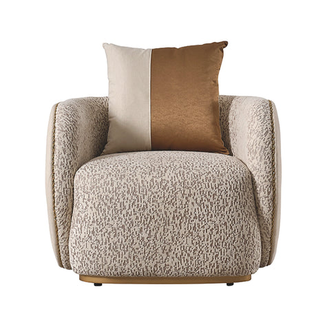 Michael Amini Gineverra Accent Chair - Biscotti/Ivory Gold