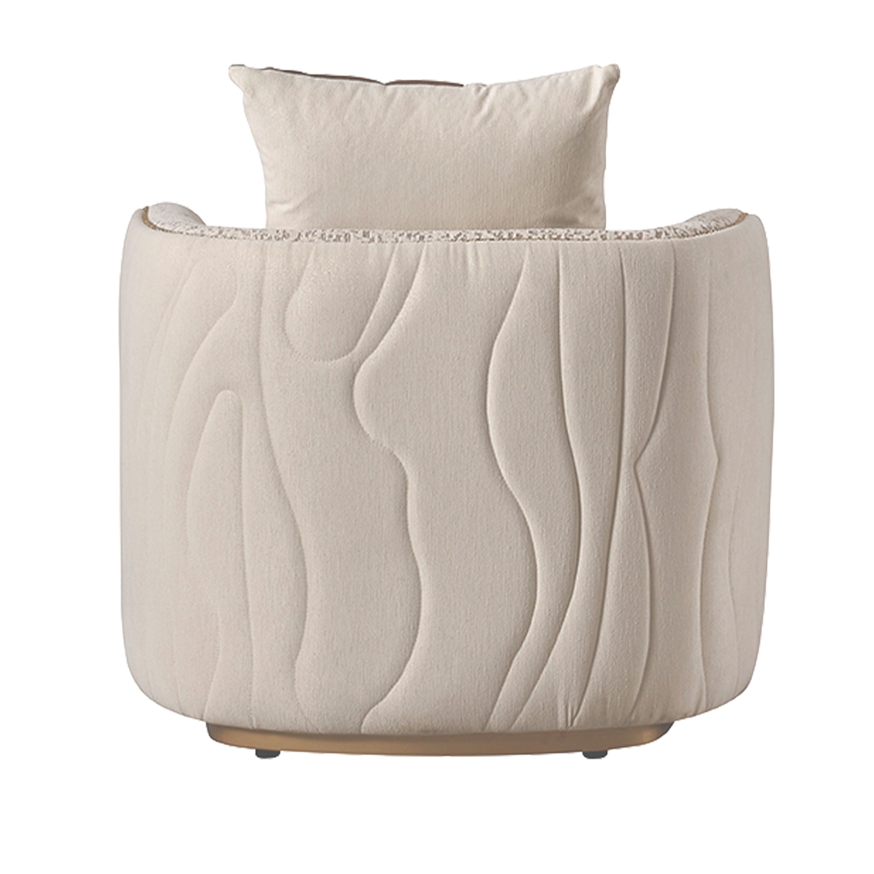 Michael Amini Gineverra Accent Chair - Biscotti/Ivory Gold