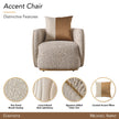 Michael Amini Gineverra Accent Chair - Biscotti/Ivory Gold
