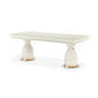 Michael Amini Lisbon Double Pedestal Dining Table - Silken Cream