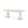 Michael Amini Lisbon Double Pedestal Dining Table - Silken Cream