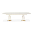 Michael Amini Lisbon Double Pedestal Dining Table - Silken Cream
