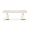 Michael Amini Lisbon Double Pedestal Dining Table - Silken Cream