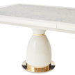 Michael Amini Lisbon Double Pedestal Dining Table - Silken Cream