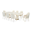 Michael Amini Lisbon Double Pedestal Dining Table - Silken Cream