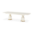 Michael Amini Lisbon Double Pedestal Dining Table - Silken Cream