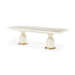 Michael Amini Lisbon Double Pedestal Dining Table - Silken Cream