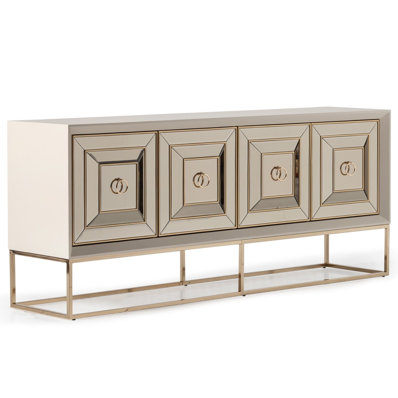Michael Amini Madison Console - Glistening Gold
