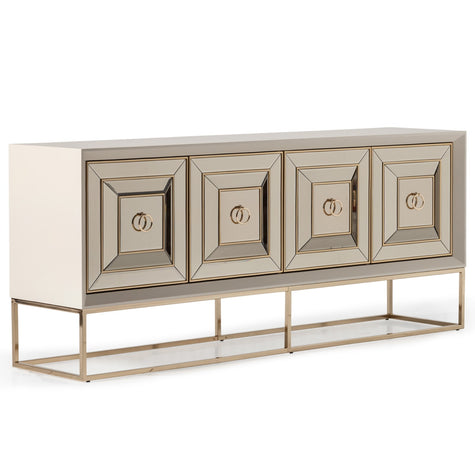 Michael Amini Madison Console - Glistening Gold